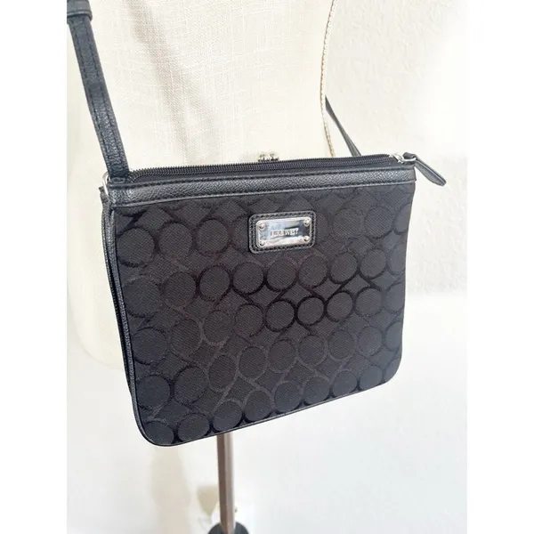 Nine‎ West Black Circle Pattern Crossbody Bag - Image 2