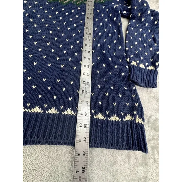 Vtg Illustrations Sweater Knit M Hong Kong Cabin Fever Fair Isle Hearts - Image 5