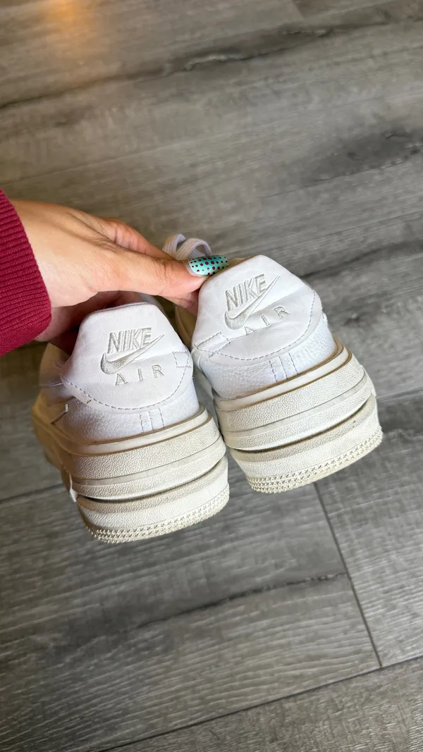 Nike Air Force 1 PLT.AF.ORM Triple White Platform Sneakers 8.5 - Image 4