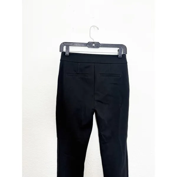Anthropologie The Essential Slim Ankle Zip Pant Black Women's Size 0 Minimalist - Image 13
