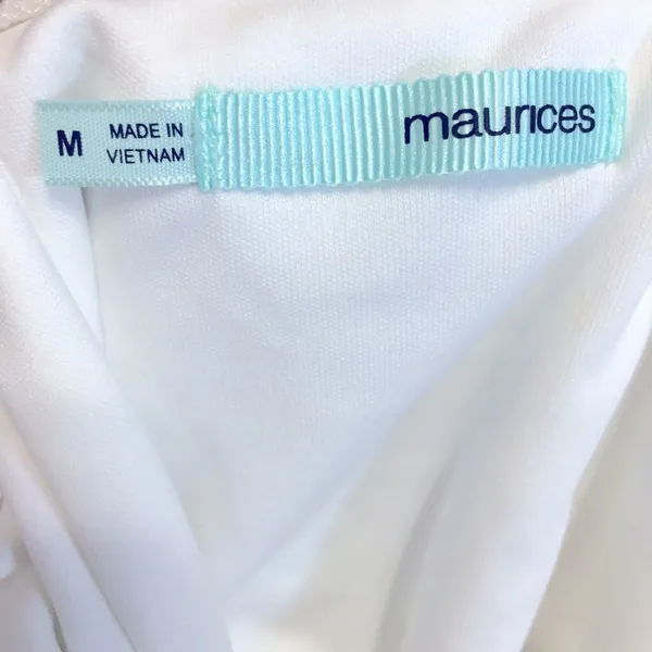 Maurices • White Midi Princess Waistline Bridal Shower Dress Size Medium - Image 4