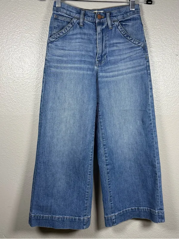 Madewell wide leg crop jeans SZ:24 - Image 4