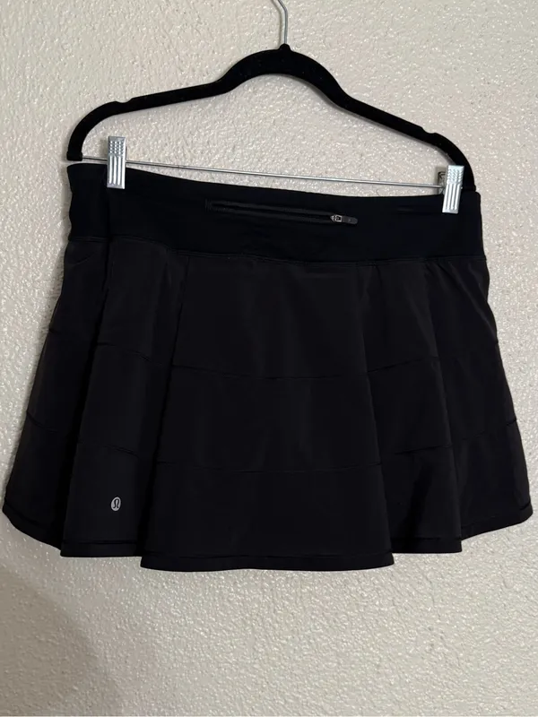 Lululemon black Pace Rival Mid-Rise Skirt with shorts Size 10 - Image 9