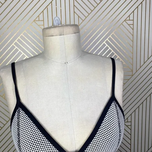TRIANGL Mesh Bikini‎ Swim Top Black White - Image 3