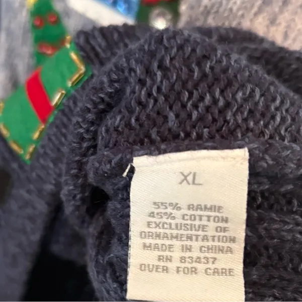 Dress Barn Christmas Zip Up Sweater‎ Size XL - Image 7
