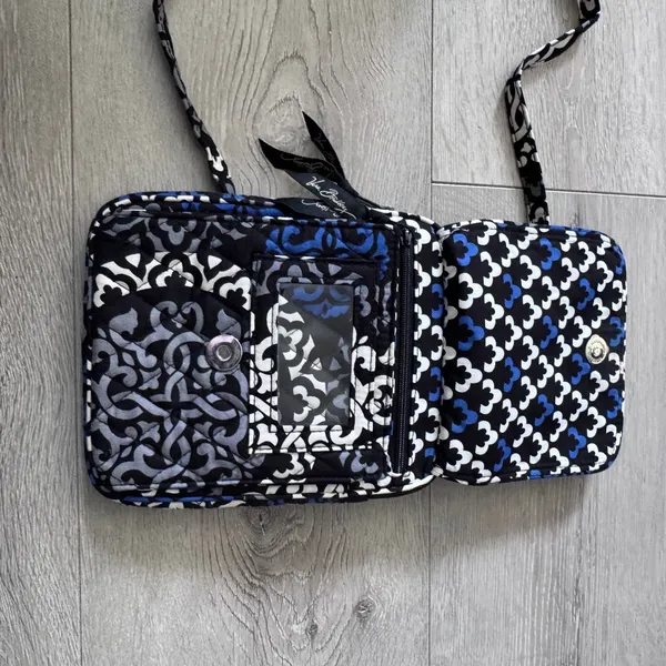 Vera Bradley Canterberry Cobalt Mini Hipster Quilted Cotton Crossbody Bag - Image 3