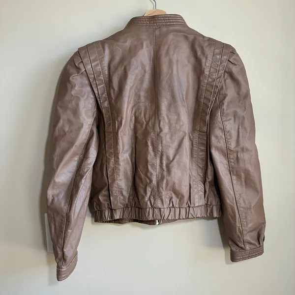 Berman's the leather experts made in korea bomber jacket full zip women's 12 - Image 8