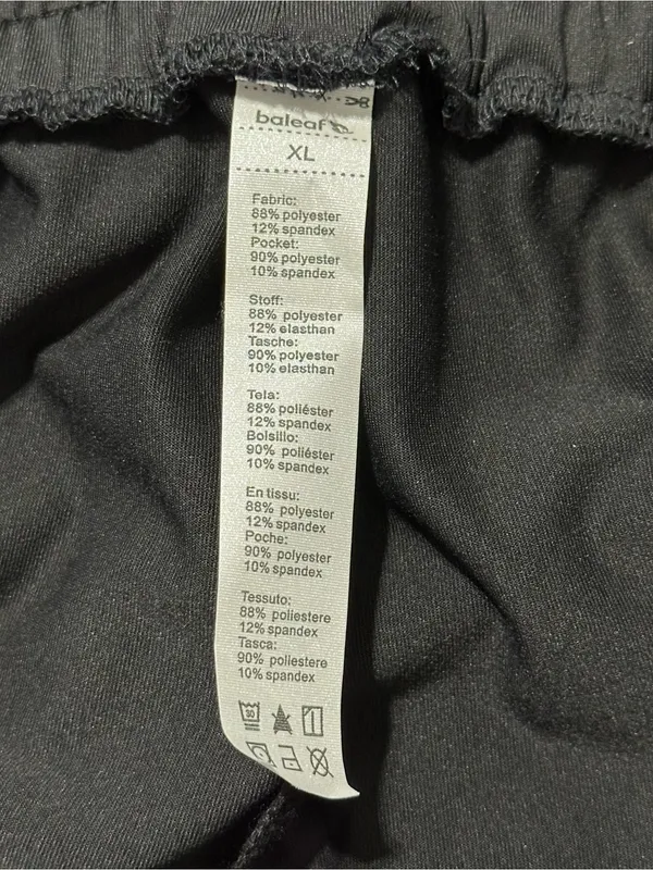 Baleaf Women’s Size XL Black Pull On Straight Leg Activewear Track Pants - Image 4