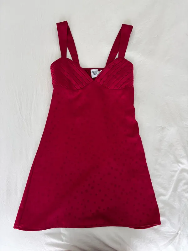 Princess Polly Red Polka Dot Dress - Image 4