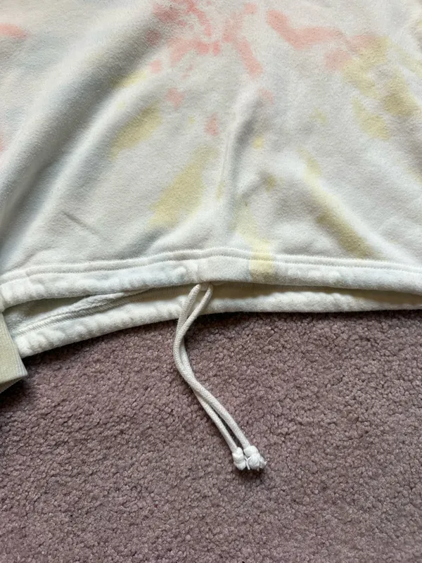 American Eagle Tie-Dye Cropped Quarter-Zip Sweatshirt - Image 3