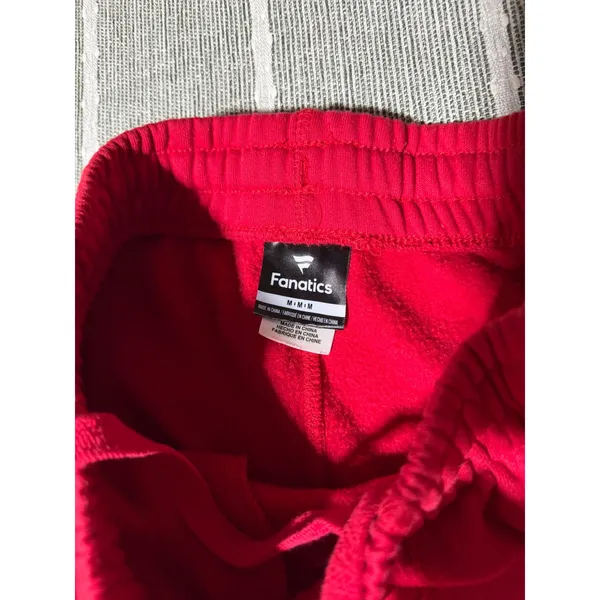 Fanatics Wisconsin Badgers Sweatpants Red Fleece Athletic‎ Pants Womens Medium - Image 3