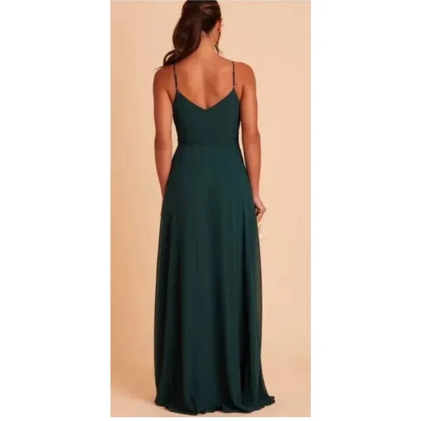 Birdy Grey Dress Formal Women Size Small Green Cindy Wrap Chiffon Prom Wedding - Image 3