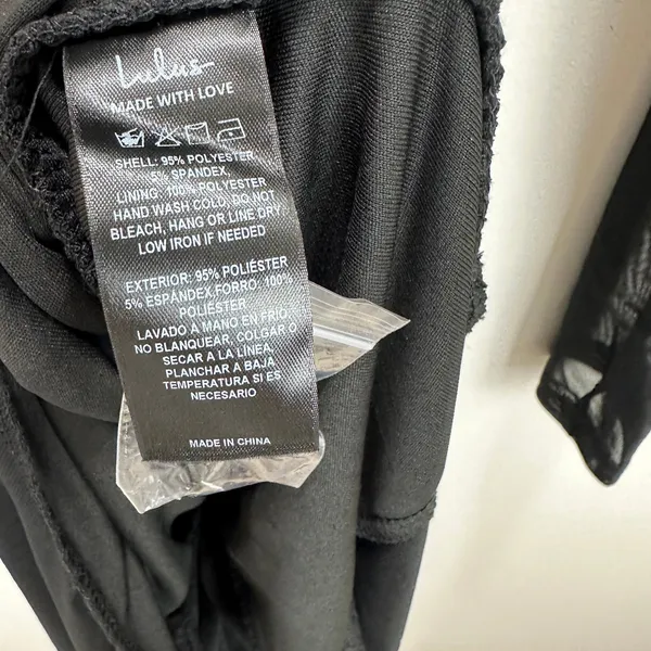 Lulus Vibrant Poise Black Mesh Ruched Maxi Dress Formal Evening Medium NWT - Image 10