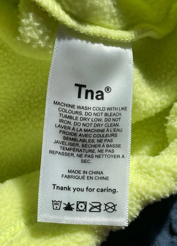 Aritzia Tna Yellow Fleece Sweatshirt - Image 7