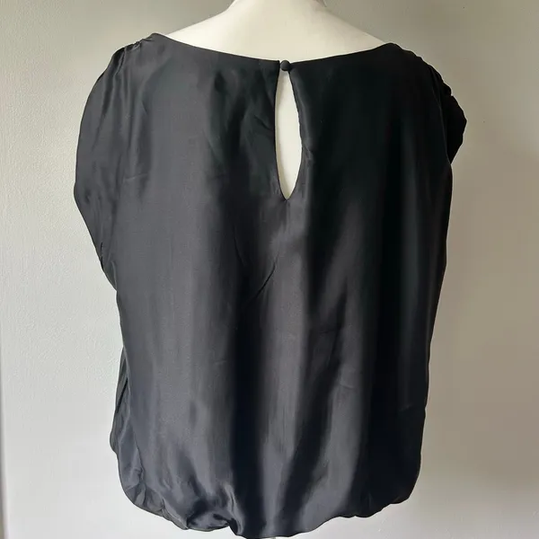 By Anthropologie Black Viscose Professional Blouse Top Career Wear L - Image 5