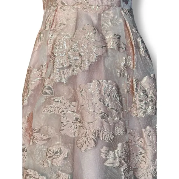Windsor Heather Floral Burnout Organza Party‎ Dress Pink Rose Gold HOCO Coquette - Image 5