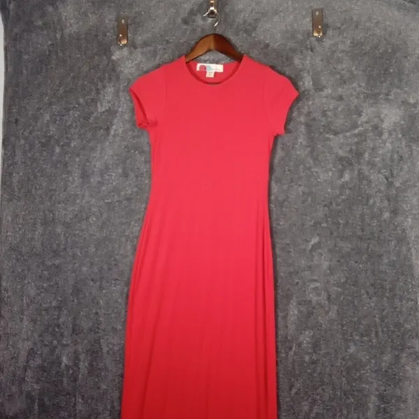 Free People Beach Maxi Red Short Sleeve Straight Dress Vacation Yatch Size Xs/T - Image 2