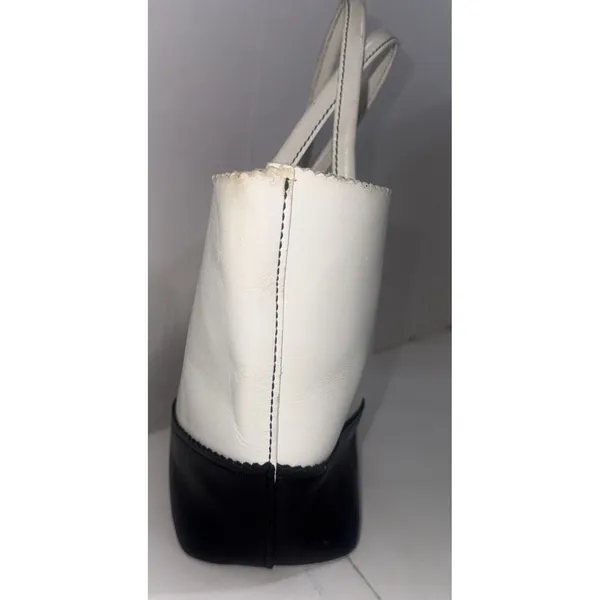 Vintage Y2K Hype Colorblock Mod Leather Box Tote Shoulder Bag Handbag Purse - Image 9