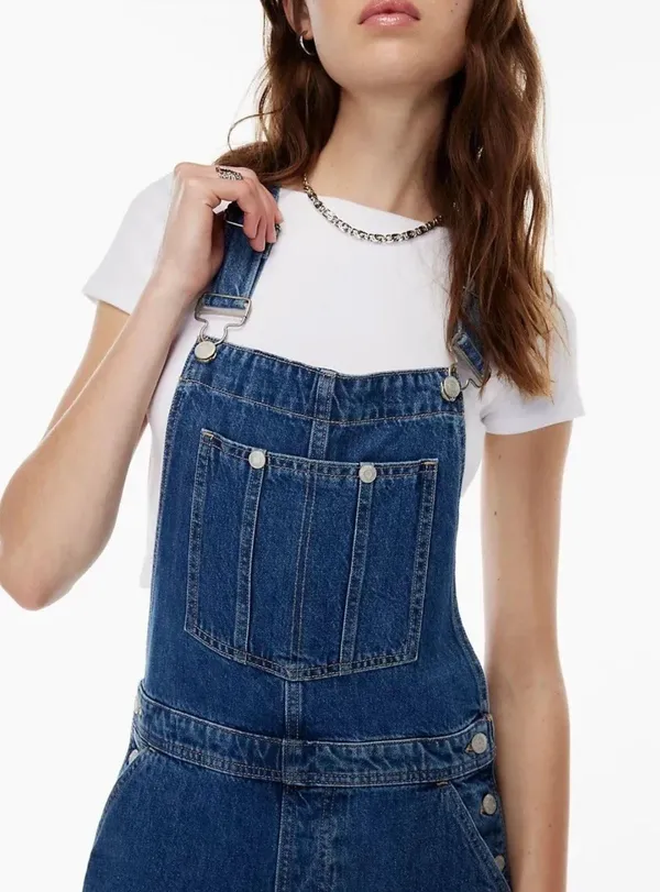 Aritzia Sunday Best Denim Overalls Medium - Image 5