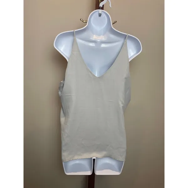 Shinestar Top Silver Sequin Spaghetti Strap V Neck Loose Fit Size M - Image 3