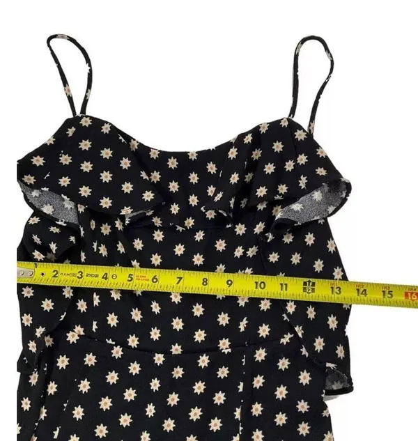Free People Women Size XS Floral Mini Dress Backless Ruffle 5-247 - Image 7