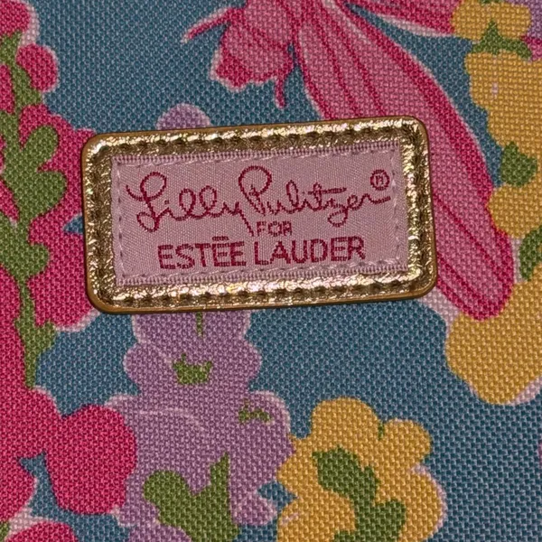 Lilly Pulitzer for Estée Lauder Floral Bag - Pink, Yellow, Blue - Image 4