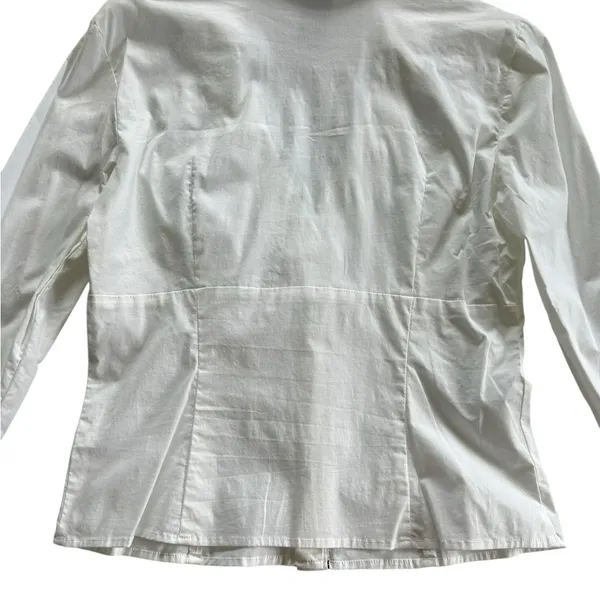 Lace Button Down Collared Top Y2K Office Siren Contemporary Preppy Professional - Image 8