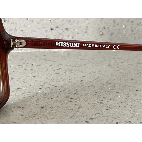 Missoni Sunglasses Frames Only Brown Red Full rim Italy MI697-03 58 14 135 - Image 6