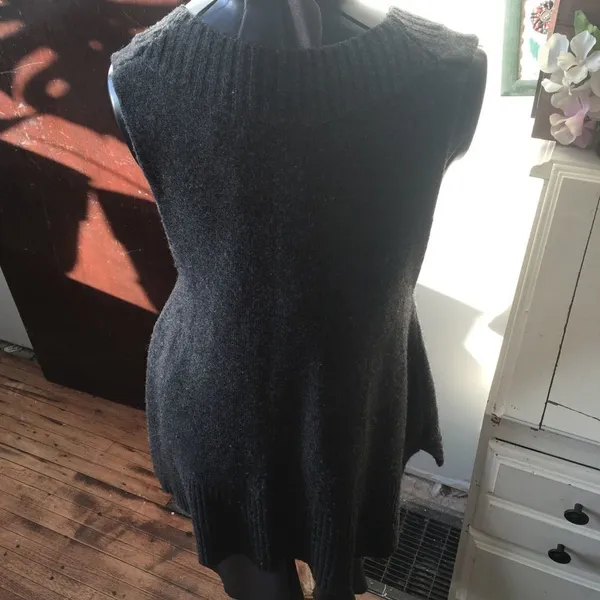 Free People Hilo oversized wool v-neck high low tunic - Image 3