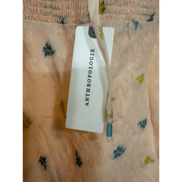 Anthropologie Scallop Babydoll Midi Dress XL Embroidered Sundress Slip Dress - Image 7