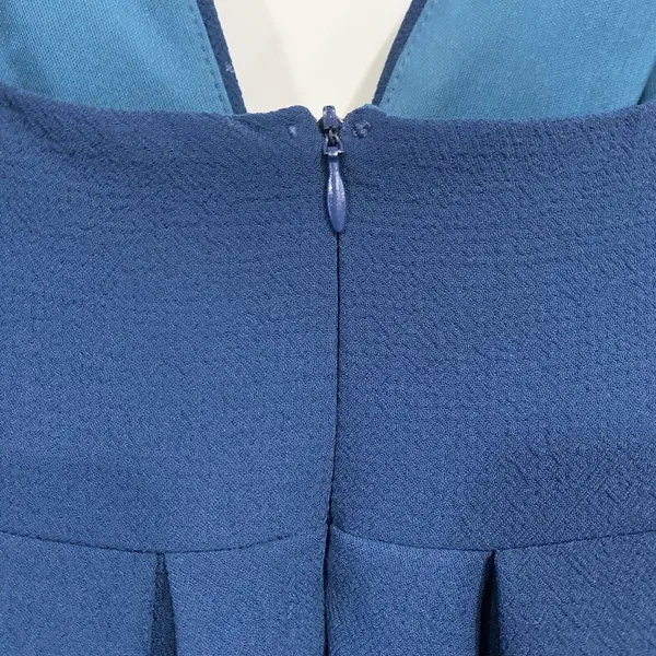 Rubber Ducky L Romper Teal Blue Sweetheart Neck Pleated Tulle Lining Made in USA - Image 5