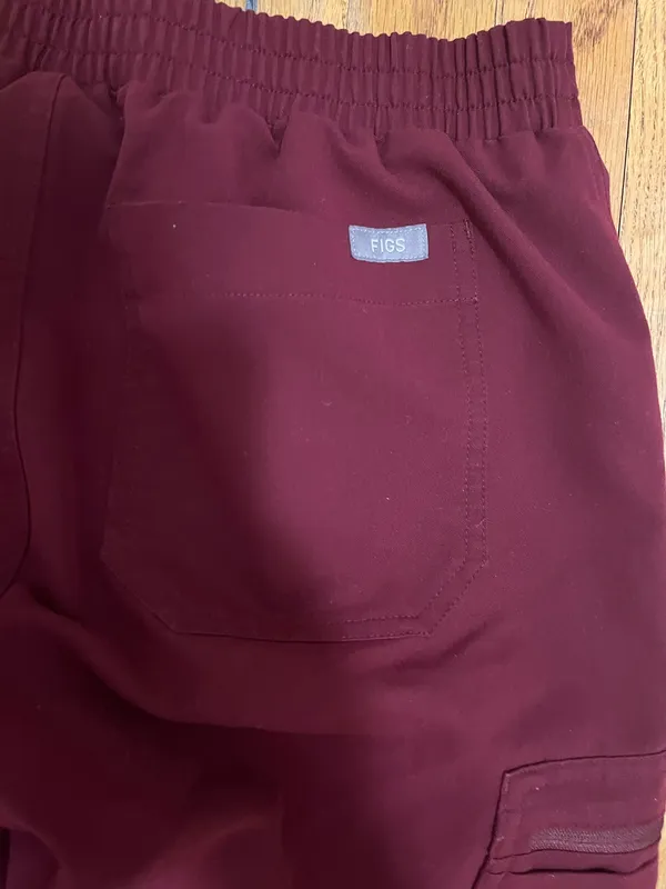 Maroon FIGS Scrub Pants - Image 5