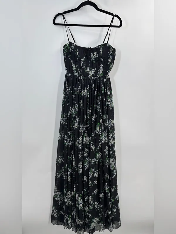 Sau Lee Georgina Gown Black Floral UK4/US0 - Image 4