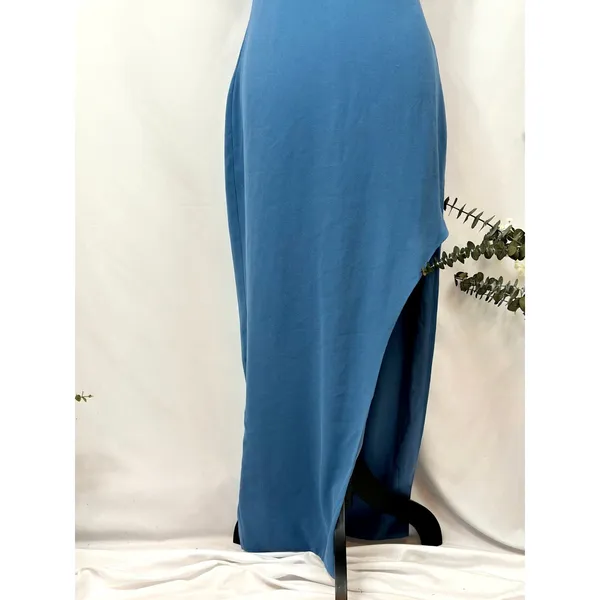 Alexia Admor Dixie Mockneck Maxi Sheath Dress in Denim Blue 4 - Image 8
