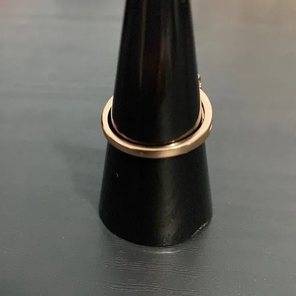 Rose Gold Over Sterling Silver Pearl Ring Size 7.75 Pink - Image 5