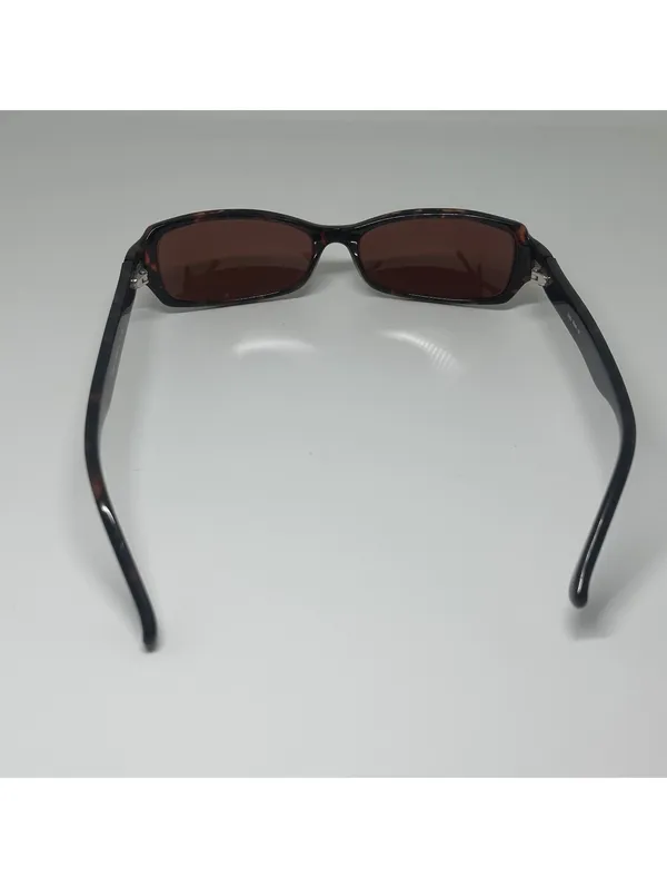 Lido West Babe Tortoise Shell Rectangular Prescription Sunglasses Frames Brown - Image 7