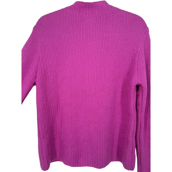 NWT J.Crew Womens Mock Neck Cotton Blend Sweater Fuschia Pink CP350 Size Large - Image 7