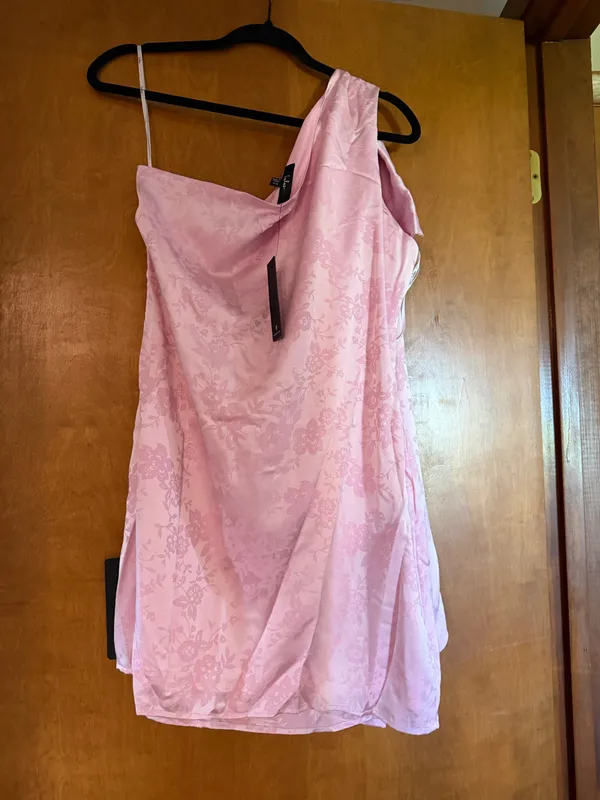 Lulus Pink One-Shoulder Dress - Image 3