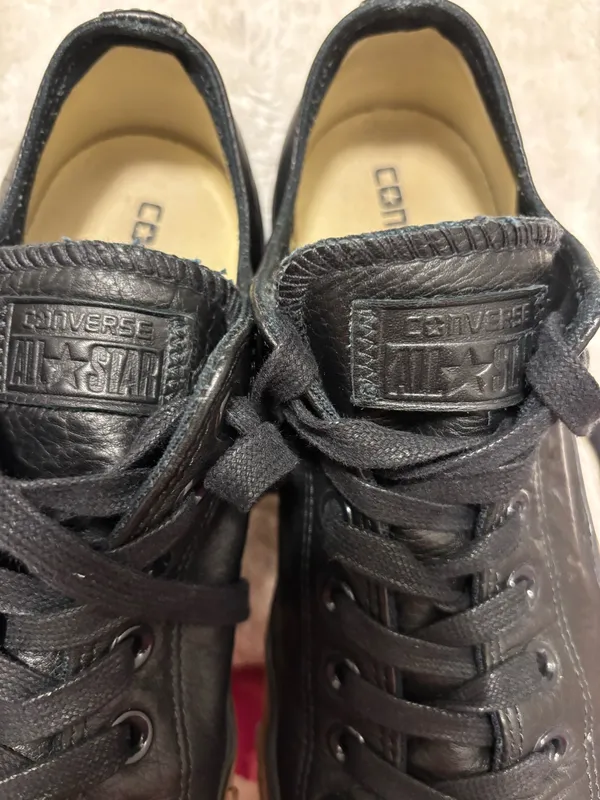 Black leather Converse Sneakers Sz.Men - Image 4