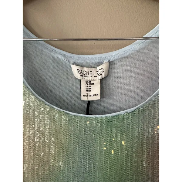 Rachel Zoe Rainbow Sequin Tank Top Size Medium NEW WITH TAGS - Image 3
