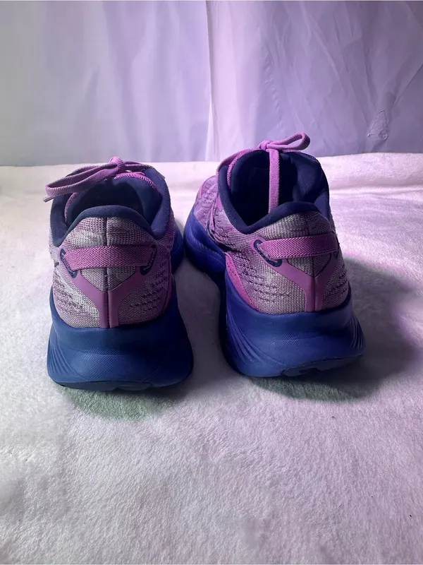 Saucony Women's Pink and Blue Running Shoe - PWRRUN Cushioning - Image 7