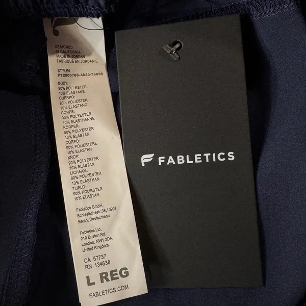 Fabletics Large Downtown Wide Leg Cargo Pants Pockets Pull-On Stretch Hi-Rise - Image 8
