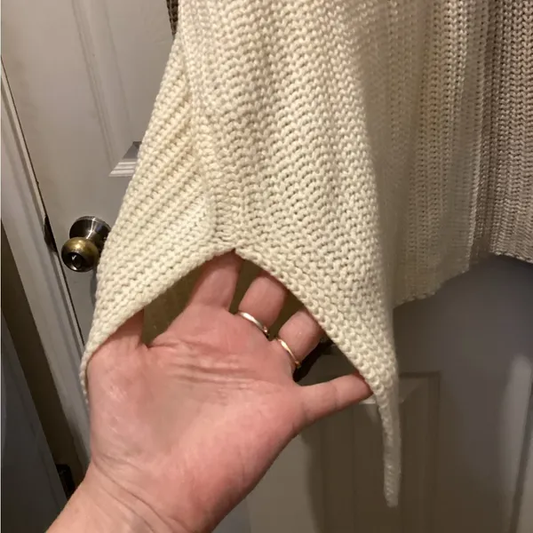 Blu Pepper Cream and Tan Cowl Neck Sweater - Image 6