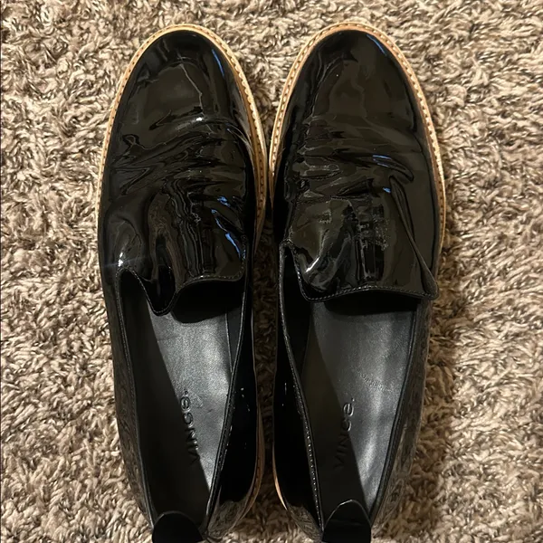 Vince Platform Patent Leather Shoes Black Size 8.5 - Image 2