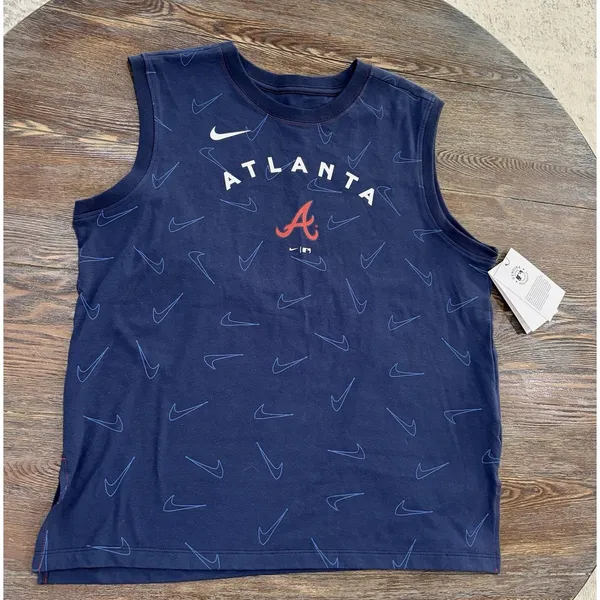 NIKE Women's Atlanta Braves Team Tech Muscle Tank Top - Large - NWT - Image 7