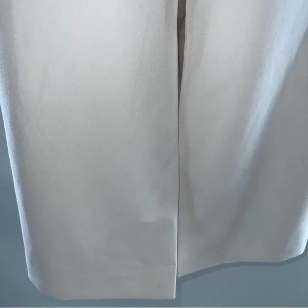 Abercrombie & Fitch Off-White/Cream Curve Love Wide Leg Pleated Front Pants-16 - Image 7