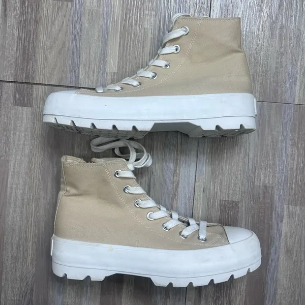 Sincerely Jules Vespa Z High-Top Cream Canvas Platform Sneakers Women’s 8.5 - Image 3