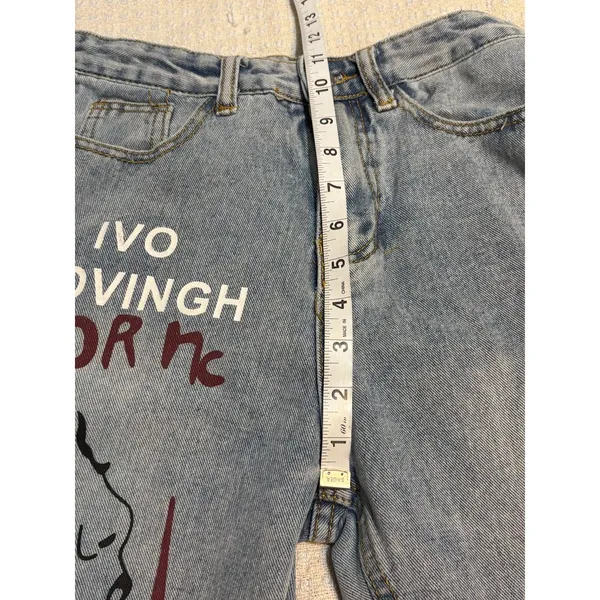 Urbanic Graphic Graffiti Jeans Women’s S Y2K Distressed Ripped Streetwear Grunge - Image 12