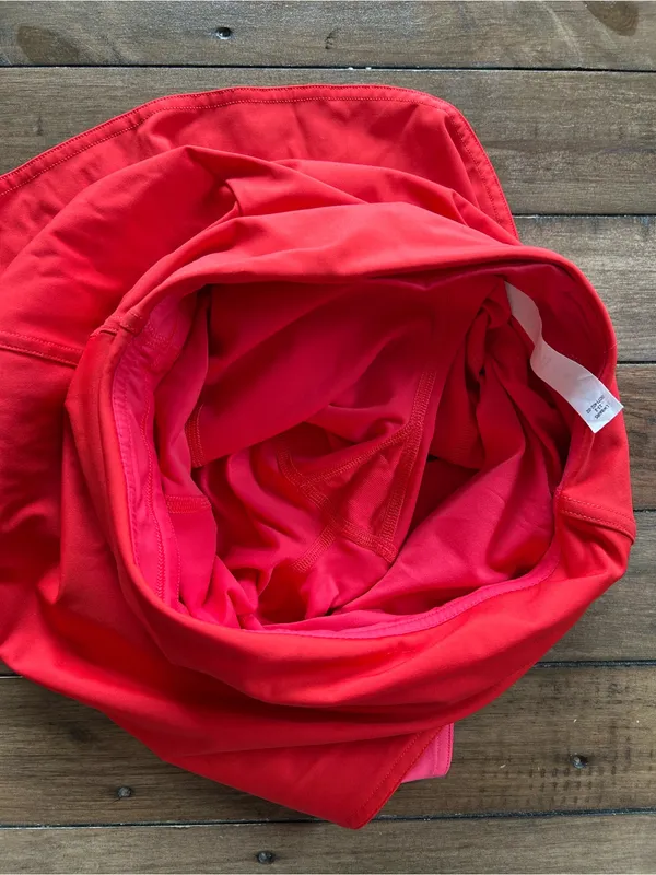 Lululemon Asymmetrical Layered High Rise Tennis Skirt Skort Pink Orange 2 - Image 10