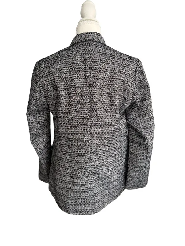 EXPRESS Black White Boucle Blazer Jacket Size 6 NEW NWT - Image 2